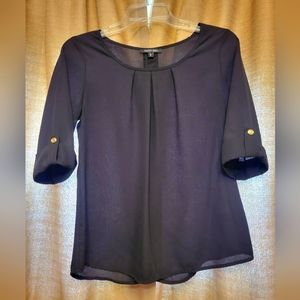 Black 3/4 sleeve dress shirt